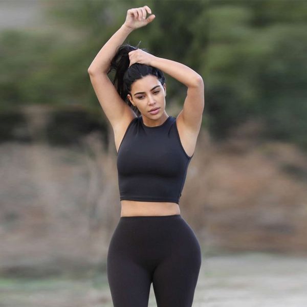 

women solid sleevesless pats set round neck elastic waist comfortable tracksuit casual 2pcs long wear clothing, White