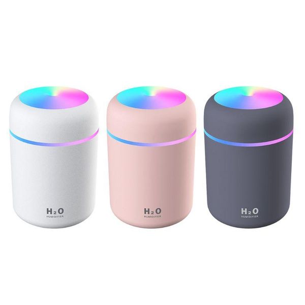 

essential oils diffusers portable mini humidifier 300ml cool mist with light car air purifier
