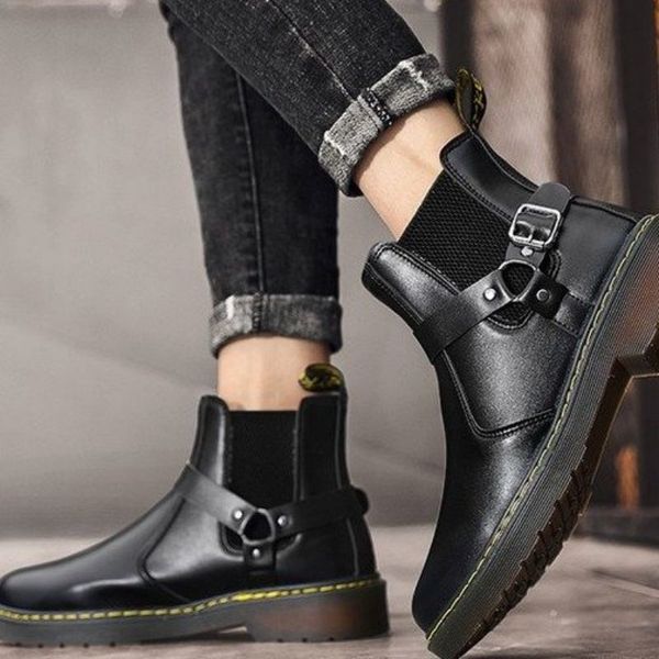 

dress shoes winter products lovers of the fashionable trend british plutonium deep-mouth boots comfortable ks154 6q4d, Black