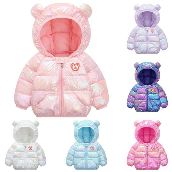 

jackets toddler jacket baby girls boys autumn winter cartoon windproof coat hooded warm outerwear led light up kids coats, Blue;gray