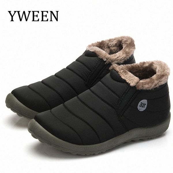 

yween solid color snow boots men warm waterproof boots slip on mens winter shoes plus size 35 48 boots sale wedge from , $16.58| dhgate.com, Black