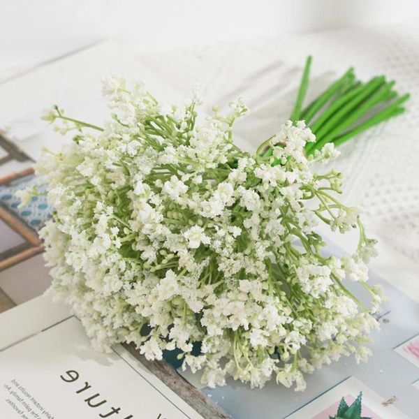 

200 heads 32cm artificial flowers false baby's breath wedding bouquets diy gypsophila plastic bride decorative flowers for e5h3