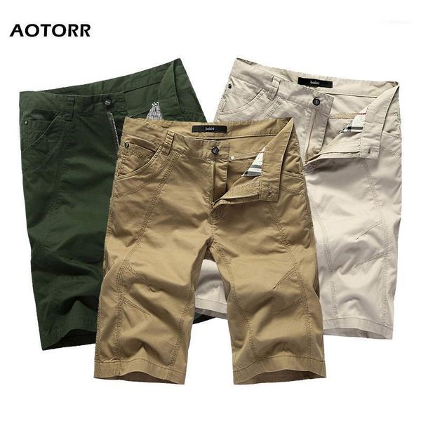 Shorts Masculino Masculino Cargo Verão 2021 Trabalho Casual Solto Calça Curta Exército Verde Bermuda Boardshorts Plus Size1