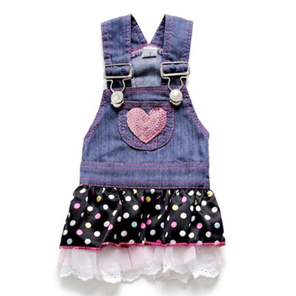 

summer fashion lovely pet dog dress cat strap skirt cute dot puppy clothes apparels size xs s m l xl x