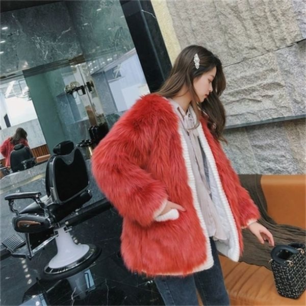 

new high-end fashion women's fake fur coat 18c37 j0p2, Black