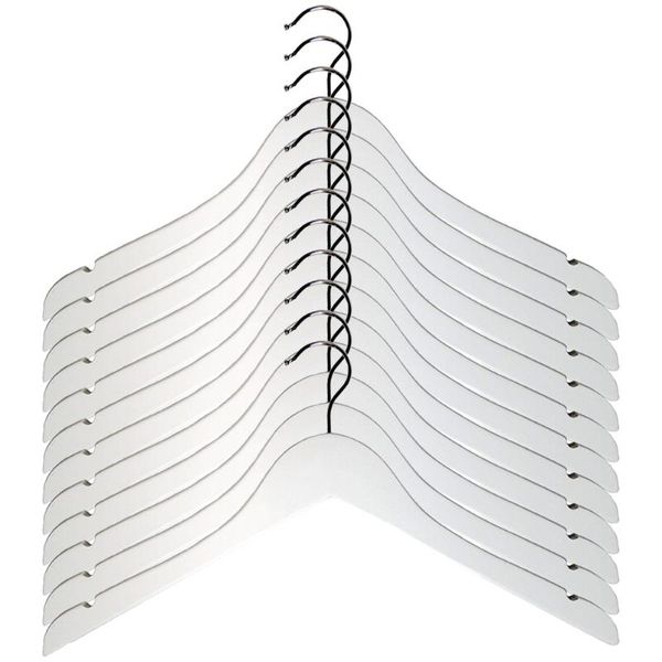 

hangers & racks 12pcs practical white wooden clothing coat anti-skid clothes