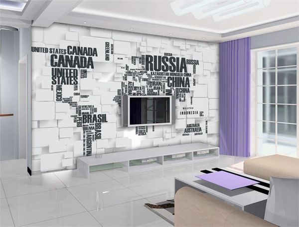 

wallpapers 3d wallpaper custom po mural living room brick wall painting sofa tv background for