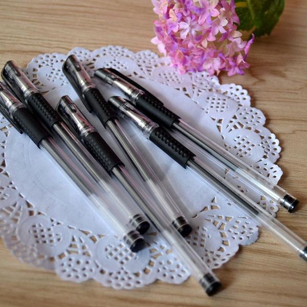 

20pcs 0.5mm black gel pens + 50 pcs refills set office school writing stationery d08a