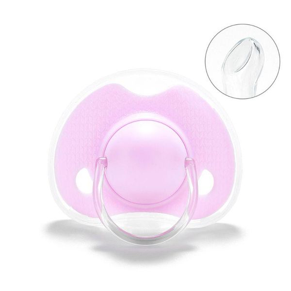 

baby silicone pacifier newborn infant baby boys girls dummy nipples flat round head soother q1fe