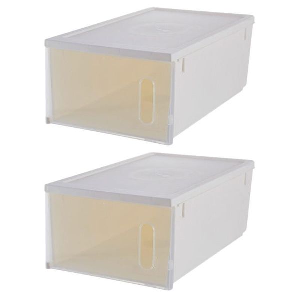

2pcs transparent creative shoes case shoes container home supply