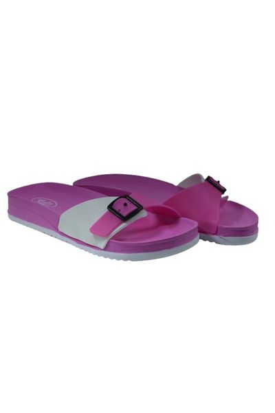 

slippers z 455 flat sole buckled woman slippers-pink-40, Black