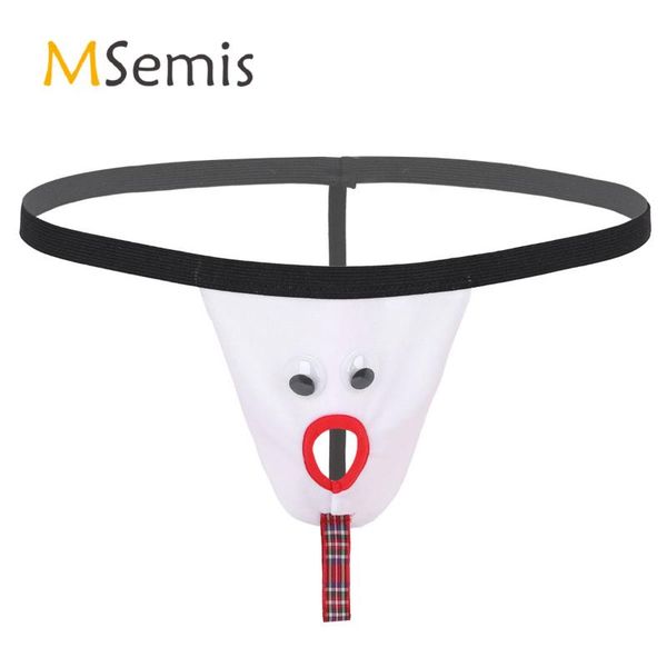 

mens soft velvet lingerie low rise elastic waistband t-back christmas snowman costume g-string thongs briefs underwear