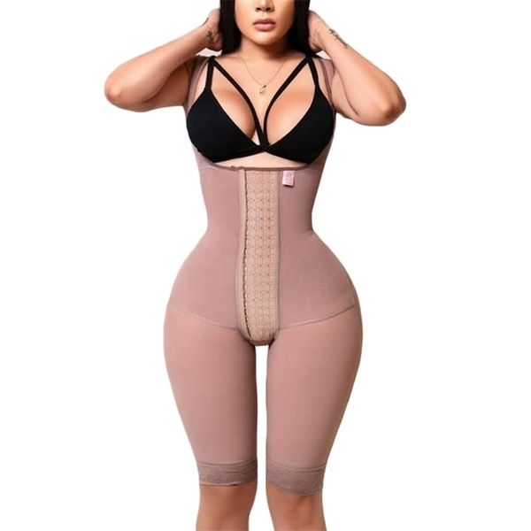 Busto aperto Skims Tummy Control Fajas Colombianas Y Modelas BBL Post Op Surgery Supplie Full Body Shapewear 220124