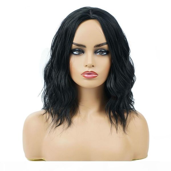 

360 human hair lace wig bob preplucked glueless bob cut short wavy 360 frontal full lace wigs with baby hair black women, Black;brown