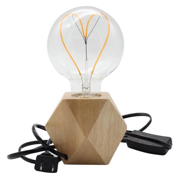 

vintage e27 table light wooden deskdecor eu/us plug lamp base dimmable switch kid's bedside read gift table lights fixtures