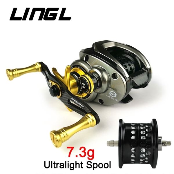 

lingl bfs finesse bait casting reels 7.3g ultralight spool 11+1 4kg max drag 7.3:1 tbs carbon fishing baitcasting reel 220210