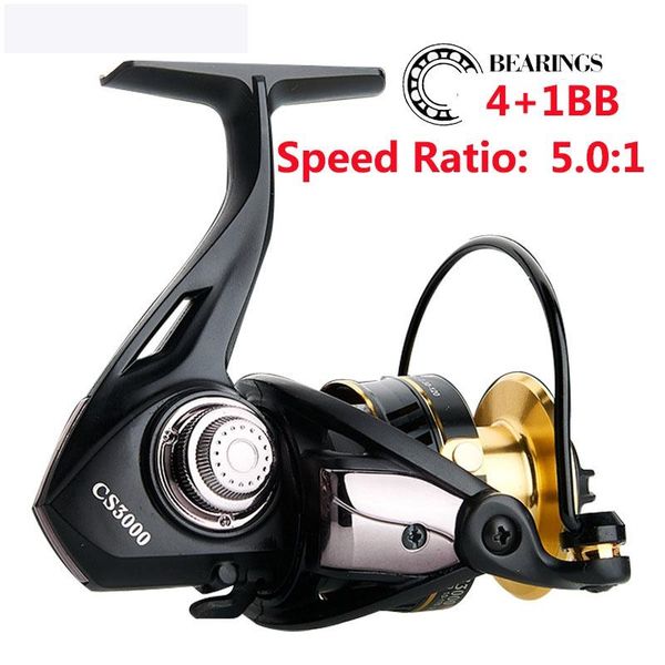 

baitcasting reels 2021 spinning fishing reel 5.0.1 dual brake feeder 4+1bb carp with rear drag freshwater or saltwater cs2000-cs7000