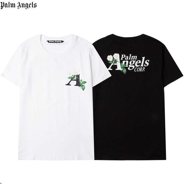 

2021 pa/lm summer angel men's trend casual versatile short sleeve printed t-shirt 4gkh, White;black