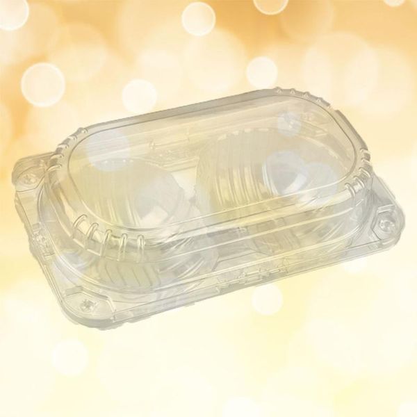 

storage bottles & jars 10pcs transparent food fruit containers with lids 2 compartments packing box breathable stackable bento disposable