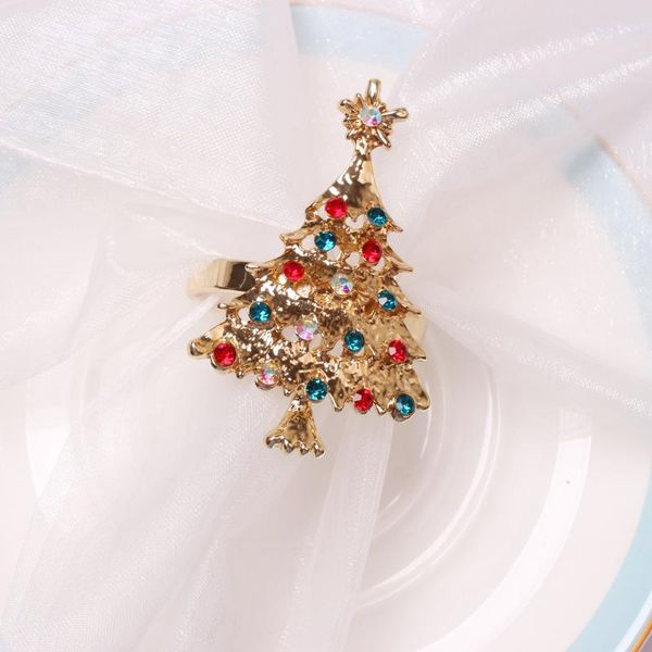 

napkin rings 12pcs colorful diamond christmas tree buckle holders el wedding events xmas party favor table decoration