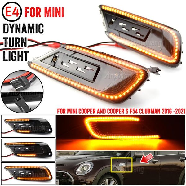 

emergency lights 2x dynamic sequential led side fender marker light lamp indicator for mini cooper f54 clubman 2021