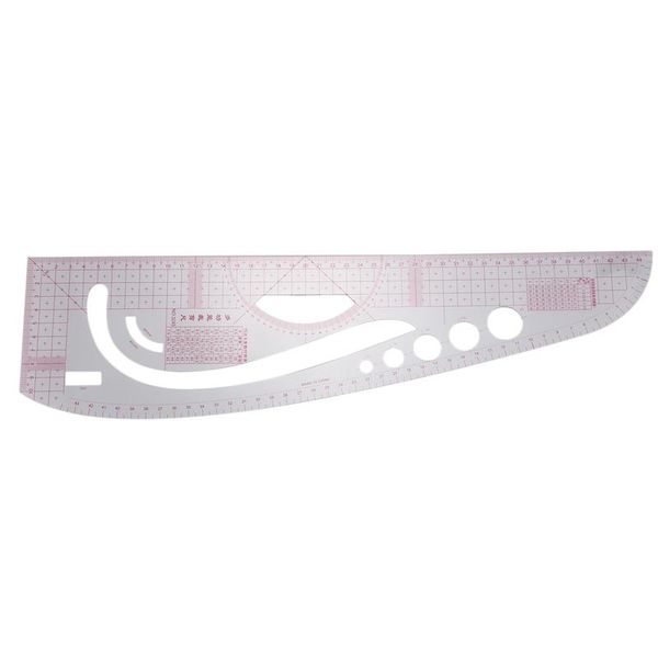 

multifunction plastic metric curve cutting out ruler tailor tool 45cm, Black