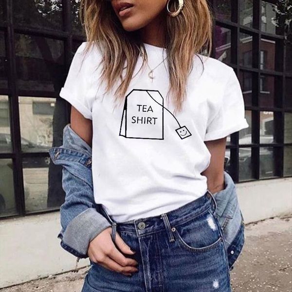 

simple hand painted printing women pattern summer harajuku leisure hipster ladies short sleeve casual tee, White