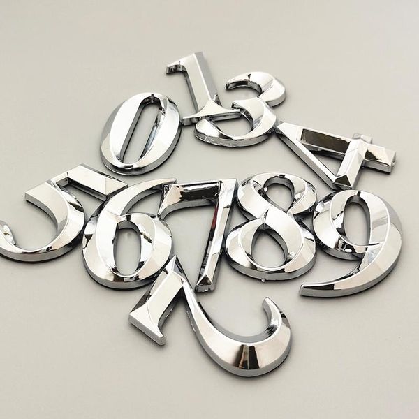 

novelty items 5cm 3d abs plastic numeral door plaque house number sticker sign plating gate 0 to 9 tag el home label