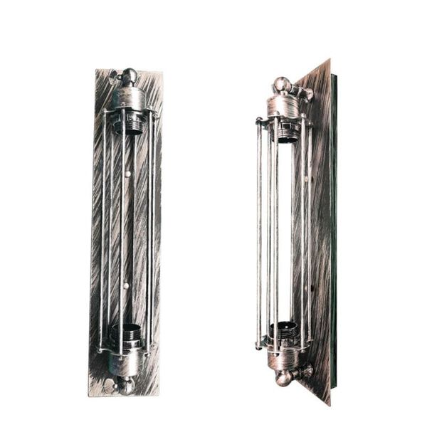 

sliver lamb with led bulb vintage edison e27 industrial wall lamp indoor retro