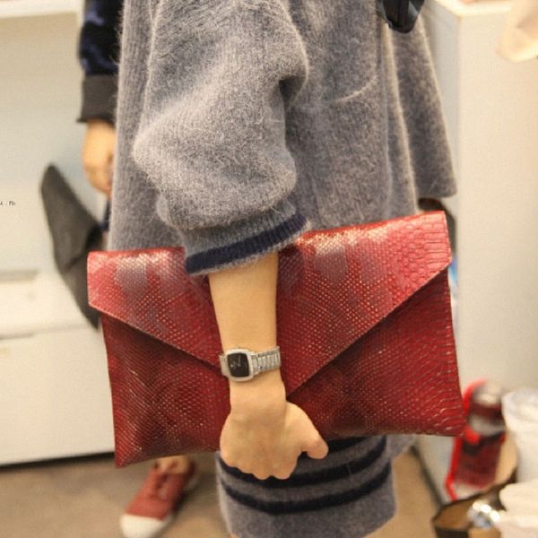 

2018 new handbags ladies bag woman serpentine bags red envelope evening clutch chain female shoulder bag g1kd#