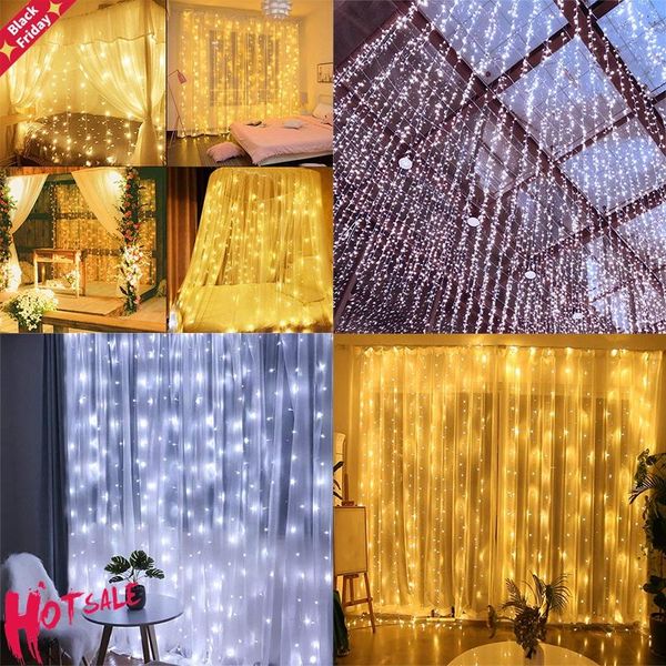 

strings led curtain string light christmas garland party patio window decor fairy lights xmas wedding eu 220v