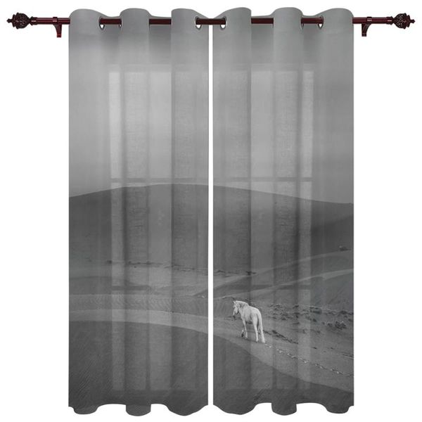 

translucent curtains desert horse forward living room closet kitchen bedroom home decoration exquisite window curtains