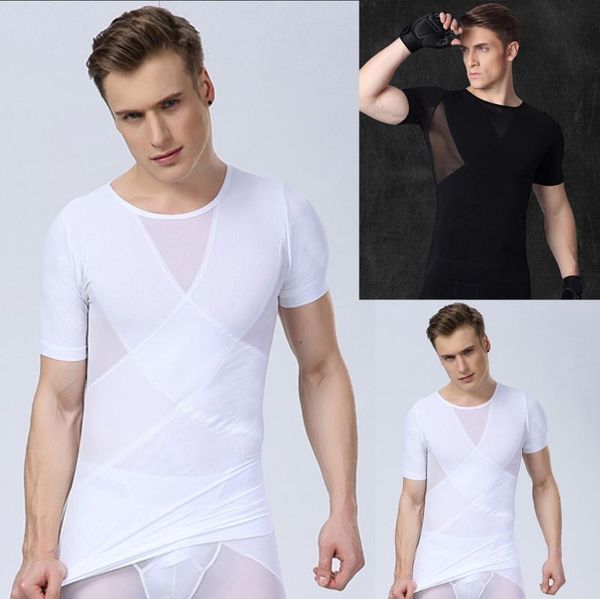 

men's body shaping pants waist men clothes control slim stomach corset shaping body-shaping tied shapeware belt corset, White;black