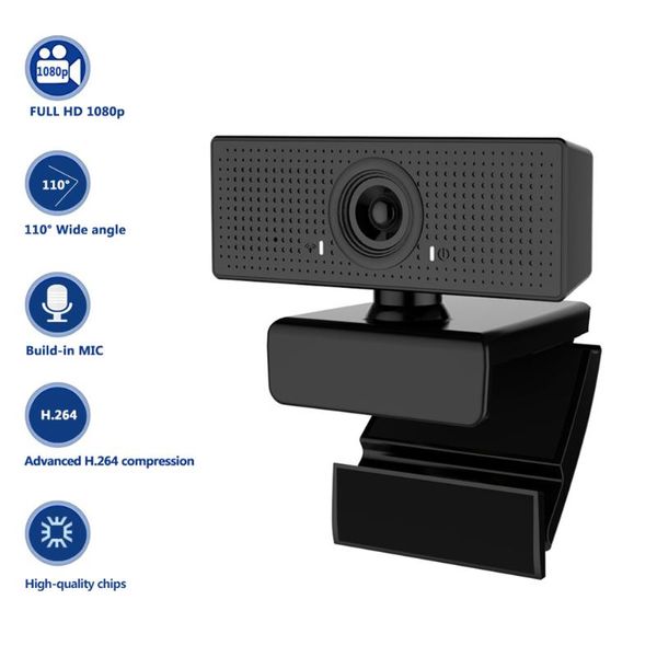 

webcams 2mp 1080p hd usb web camera video stream online teaching computer pc mic webcam widescreen work home accessories
