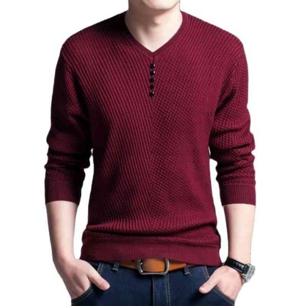 

2021 fashion spring autumn v-neck pullover sweater men slim fit long sve shirt wool robe pull homme knitted sweaters, White;black