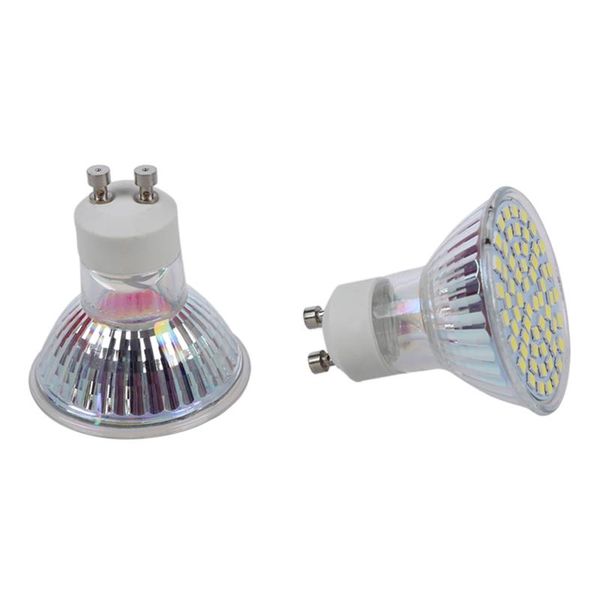 

10x 5w gu10 3528 smd 60 led pure white 6500k spot light light bulb lamp 220v new