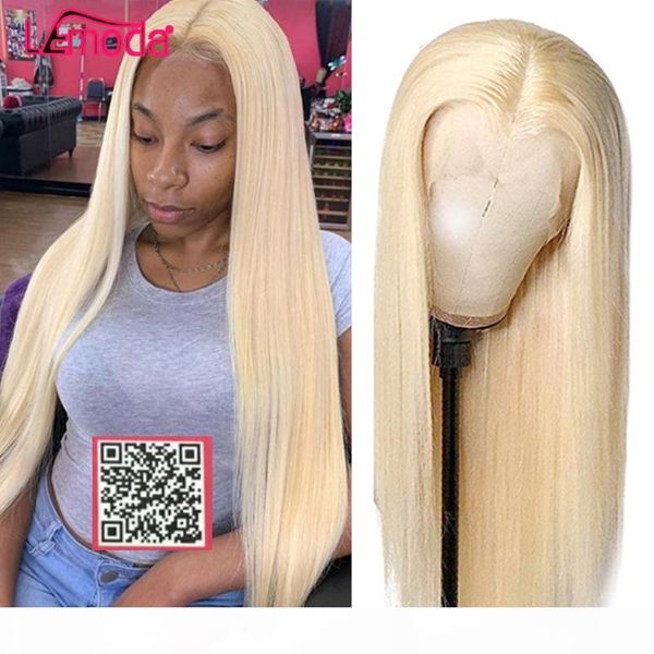 

lemoda 613 lace front wig orange ginger straight human hair wig preplucked brazilian remy 99j blonde lace frontal 30 32 inch, Black;brown