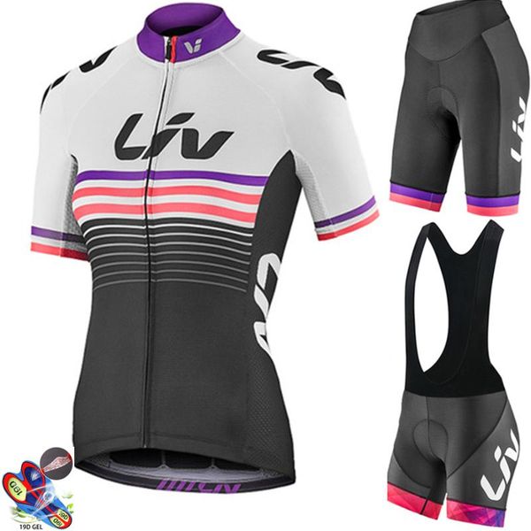 

racing sets 2021 liv pro women cycling set mtb bike clothing bicycle clothes ropa ciclismo wear jersey, Black;blue