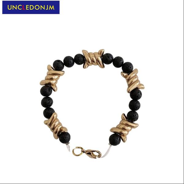 

beaded, strands uncledonjm trendy design jewelry accessories hip hop rock bracelet q-629, Black