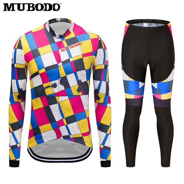 

racing sets 2021 traspirante a maniche lunghe ciclismo set mountain bike vestiti di autunno pullover della bicicletta maillot ropa, Black;blue