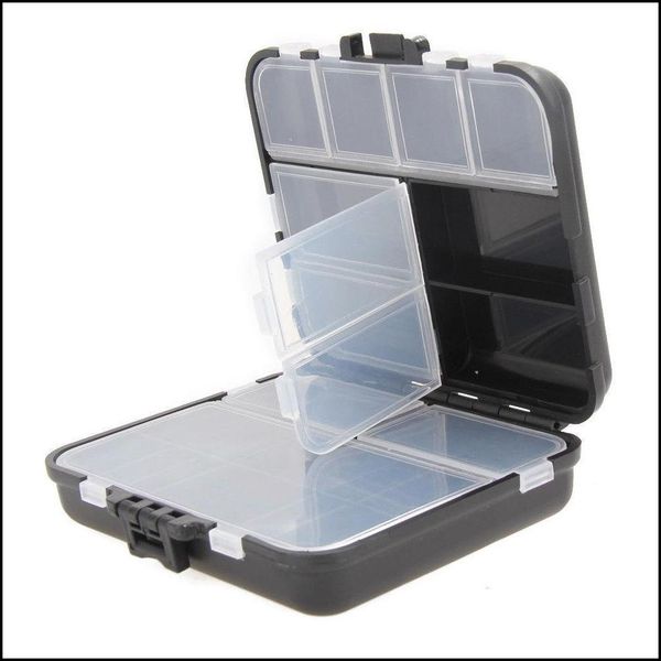 

aessories sports & outdoorscompartments storage case plastic fishing lure spoon hook bait tackle box aessory square fishhook ydy0507 drop de