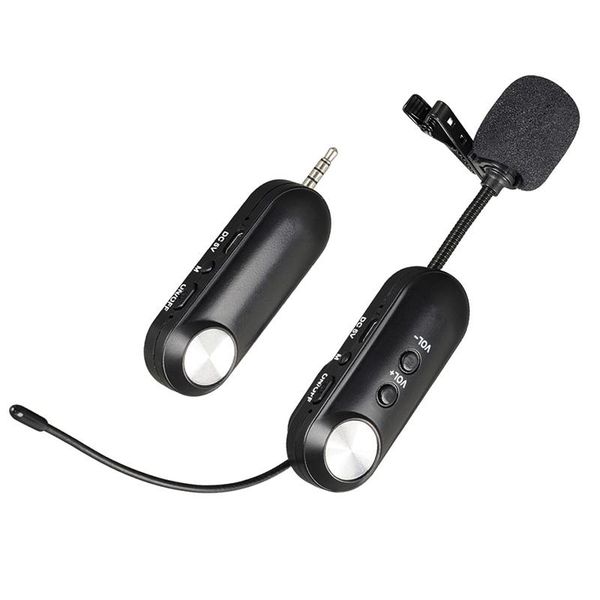 

wireless microphone clip-on collar tie mobile cell phone mic for camera recording microphones