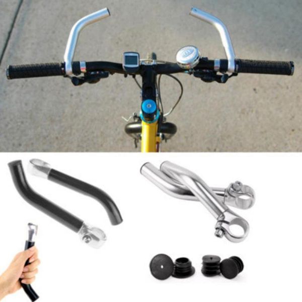 

bike handlebars &components 1 pair 22.2mm road/mtb bicycle handlebar, mountain deputy hand extender aluminum alloy end cycling accessories