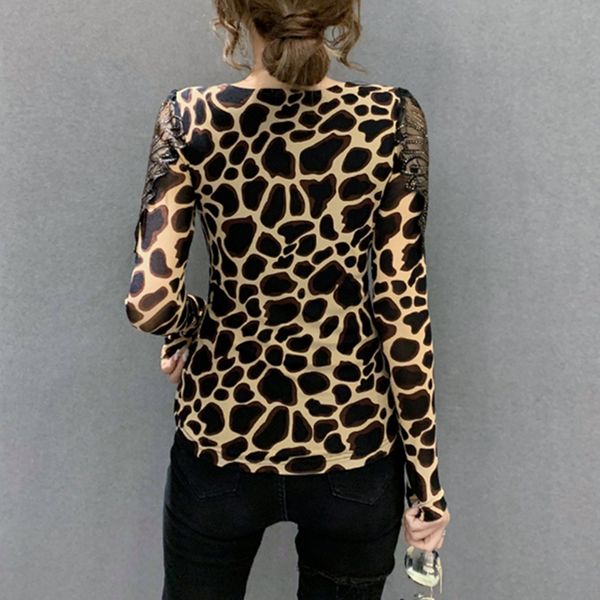 

new spring fall t-shirt girls fashion print gold v-neck drape zipper spliced mesh women shiny diamonds tees 2021 t11212a tw33, White