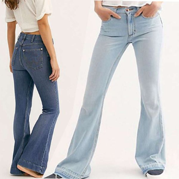 

sales patch nail buckle show thin denim pants, Blue