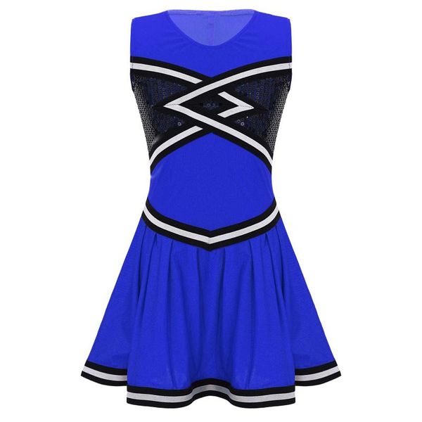 Abiti da ragazza Bambini Scuola Ragazze Cheerleader Uniform Suit Fancy Dress Cheerleading Incoraggia la festa di Halloween Cosplay Up Abbigliamento