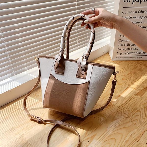 

evening bags small color contrast shoulder bag pu leather crossbody for women 2021 trends luxury handbags and purses female tote