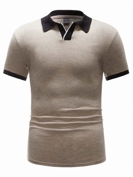 

men contrast collared polo shirt l3d9#, White;black
