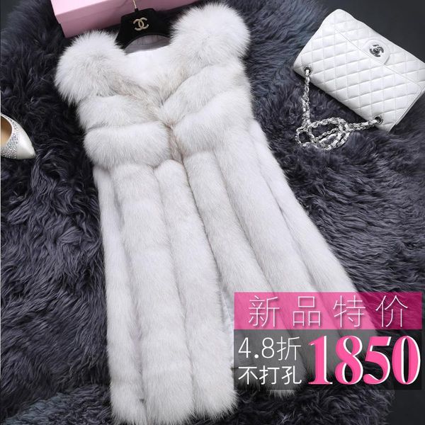 

women's fur & faux brand horn sleeveless vest casacos femininos the winter female in inlet integral skin, Black