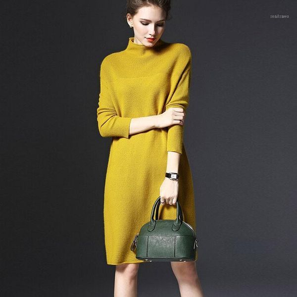 

casual dresses 2021 women spring autumn winter sweater o-neck knitted dress bodycon robe full sleeve ship, Black;gray